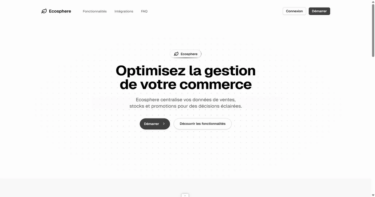 Ecosphere — Cockpit Décisionnel Retail